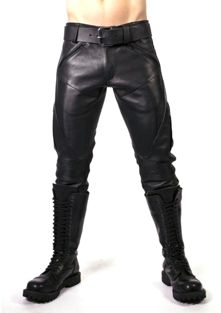 Prowler Red Prowler Leather Jeans - Black - 29in