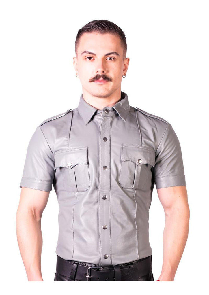 Prowler Red Slim Fit Police Shirt - Gray/Grey - Large