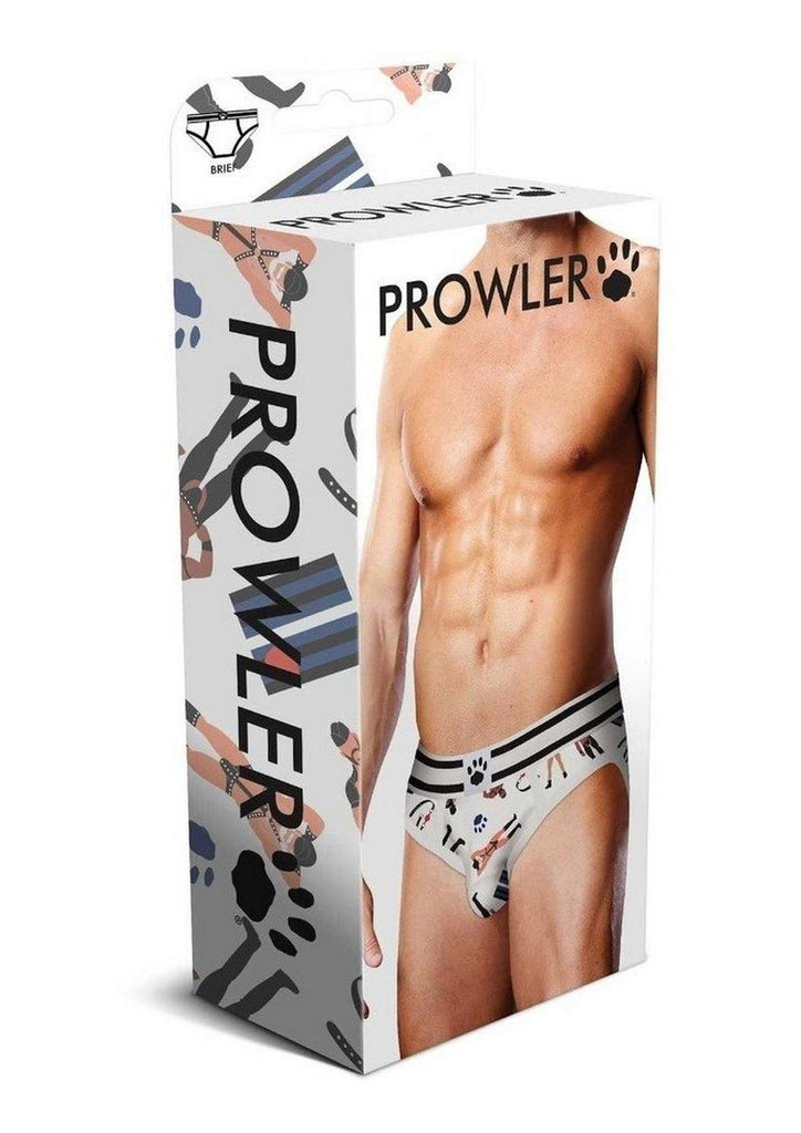 Prowler Leather Pride Brief - Black/White - XSmall