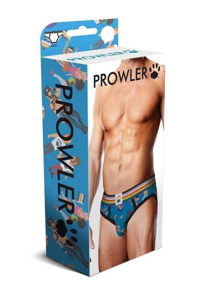 Prowler Pixel Art Gay Pride Collection Brief - Blue/Multicolor - XSmall