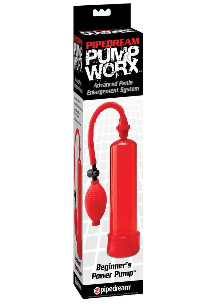 Pump Worx Beginner's Power Pump Advanced Penis Enlargement System - Red