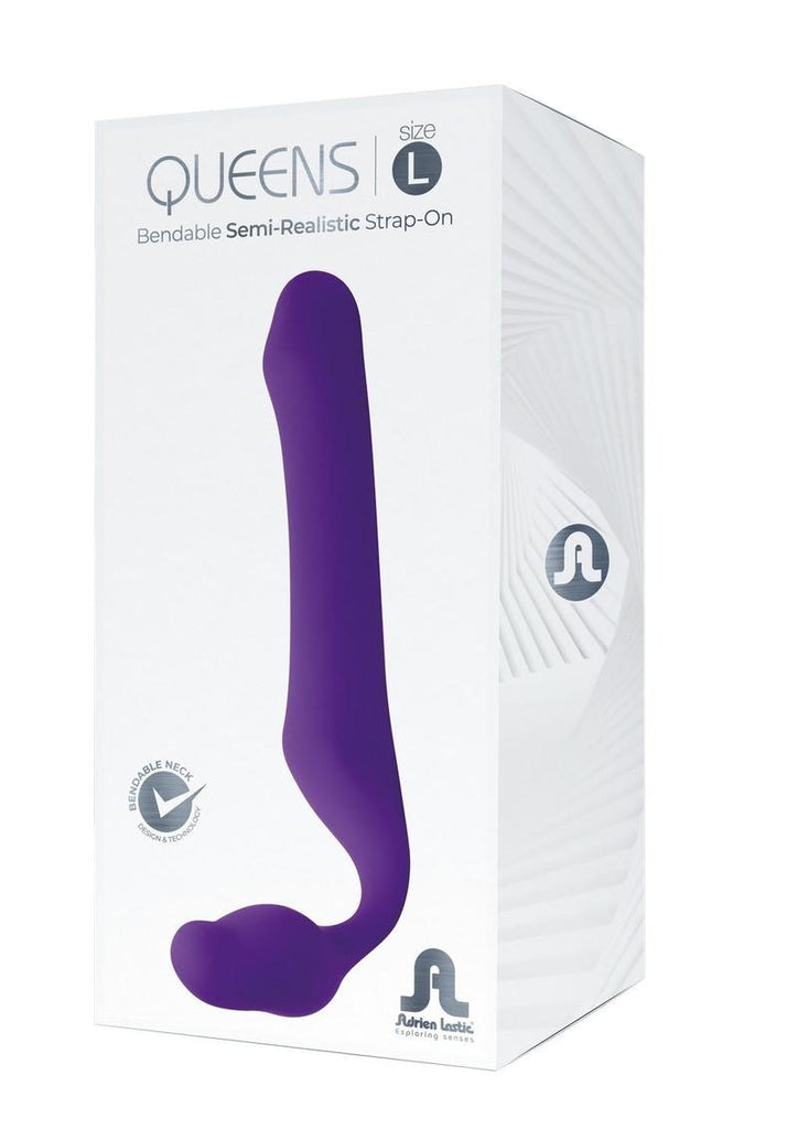 Queens L Silicone Strapless Strap-On Dildo - Lavender/Pink - 9in