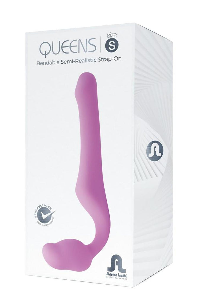 Queens S Silicone Strapless Strap-On Dildo - Lavender/Pink
