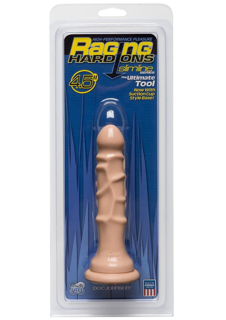 Raging Hard-Ons - Slimline Series - The Ultimate Tool Dildo with Suction Cup - Flesh/Vanilla - 4.5in