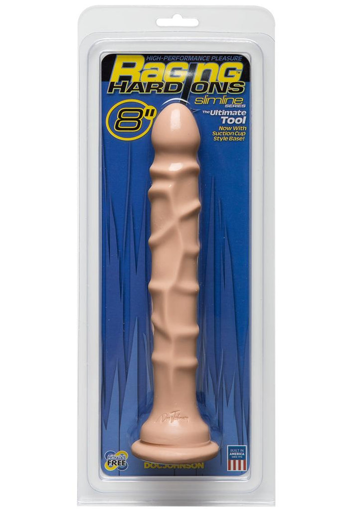 Raging Hard-Ons - Slimline Series - The Ultimate Tool Dildo with Suction Cup - Flesh/Vanilla - 8in