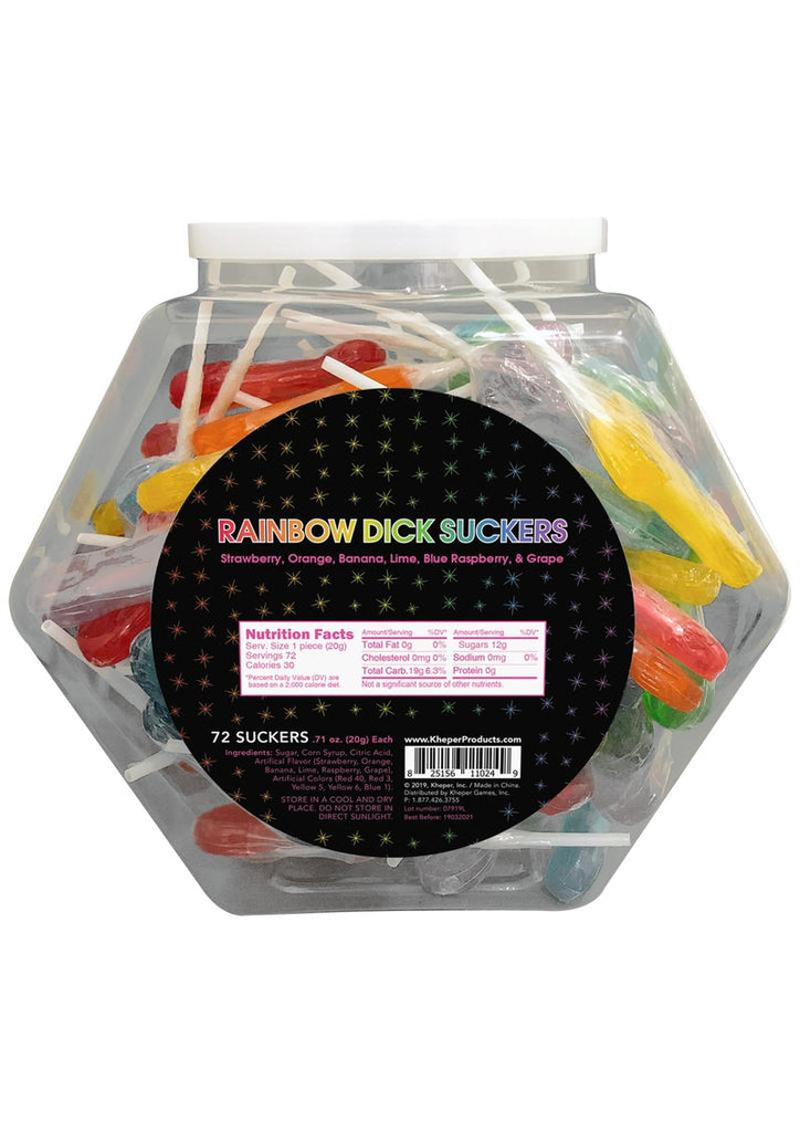 Rainbow Dick Suckers Fish - 72pc/Bowl