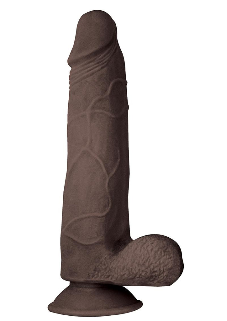 Realcocks Dual Layered #4 Bendable Thick Dildo - Brown/Chocolate - 8in