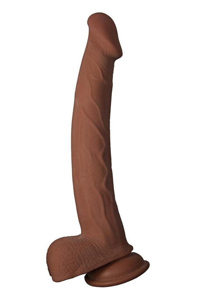 Realcocks Dual Layered Bendable Dildo - Chocolate - 11in