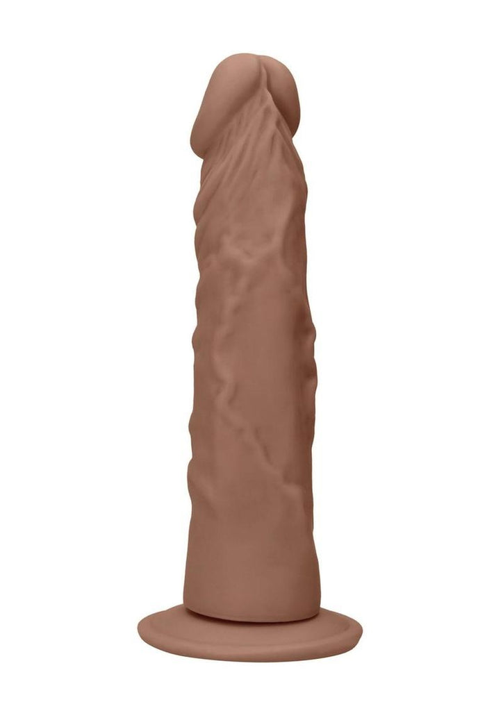 Realrock Skin Realistic Dildo Without Balls - Caramel - 7in