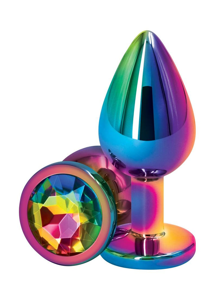 Rear Assets Multicolor Anal Plug - Multicolor/Rainbow - Medium