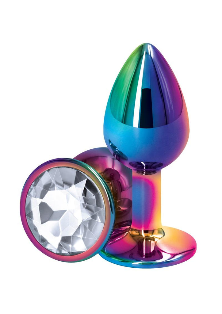 Rear Assets Multicolor Anal Plug - Clear/Multicolor - Small