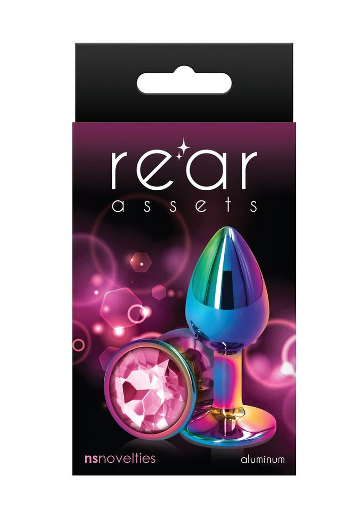 Rear Assets Multicolor Anal Plug - Pink - Small