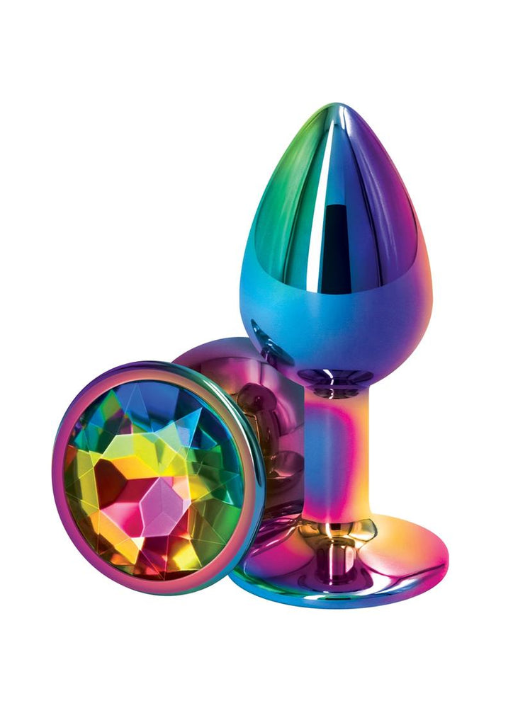 Rear Assets Multicolor Anal Plug - Multicolor/Rainbow - Small