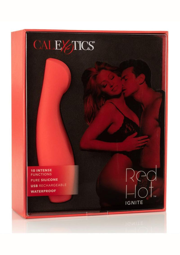 Red Hot Ignite Clitoral Stimulation Silicone Rechargeable Waterproof - Red