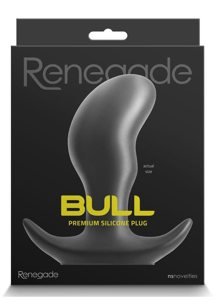 Renegade Bull Silicone Anal Plug - Black - Large