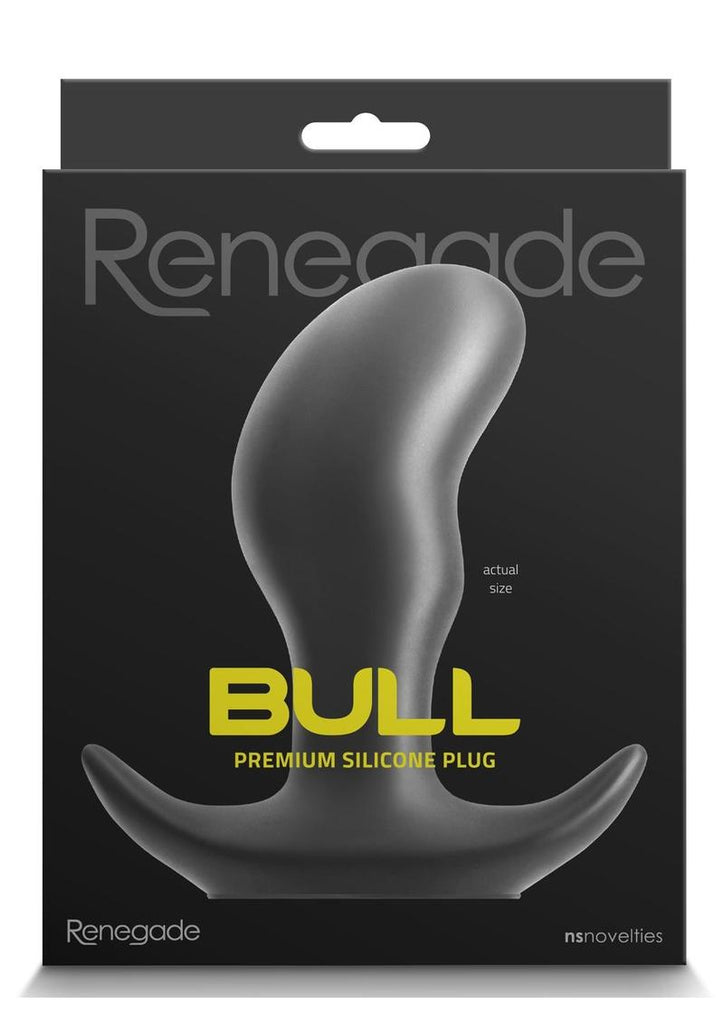 Renegade Bull Silicone Anal Plug - Black - Medium