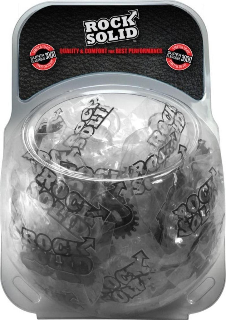 Rock Solid Cock Ring Set 2-Pack Clambowl (50 Piece) - Assorted - Assorted Colors/Black/Clear