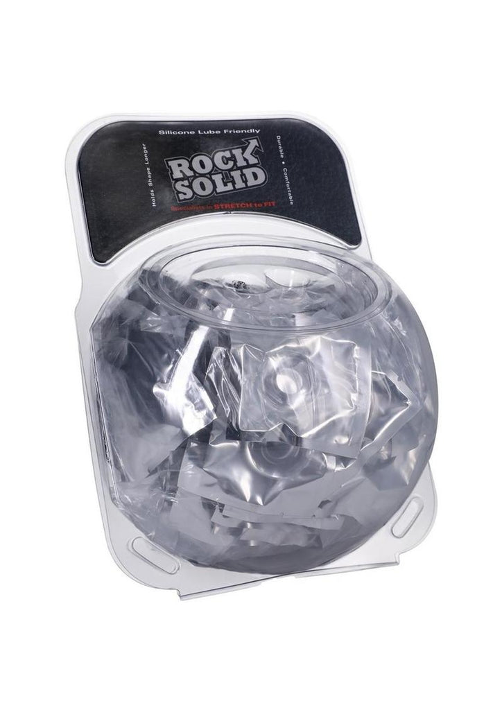 Rock Solid Donut Cock Ring Clambowl - Clear - 100 Piece