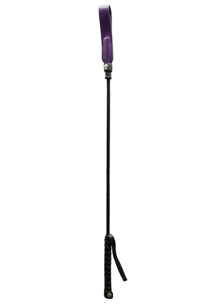 Rouge Fifty Times Hotter Long Riding Crop Slim Tip - Purple - 24in