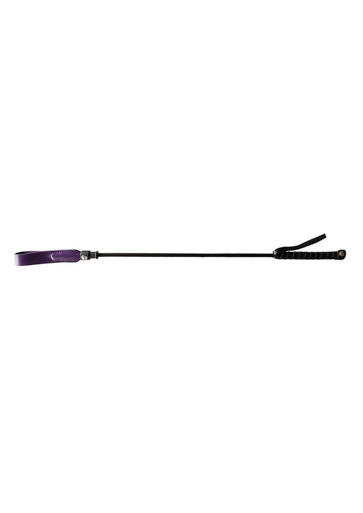 Rouge Fifty Times Hotter Long Riding Crop Slim Tip - Purple - 24in