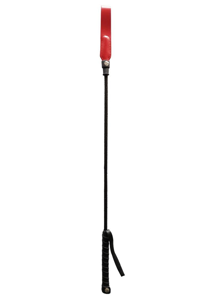 Rouge Fifty Times Hotter Long Riding Crop Slim Tip - Red - 24in