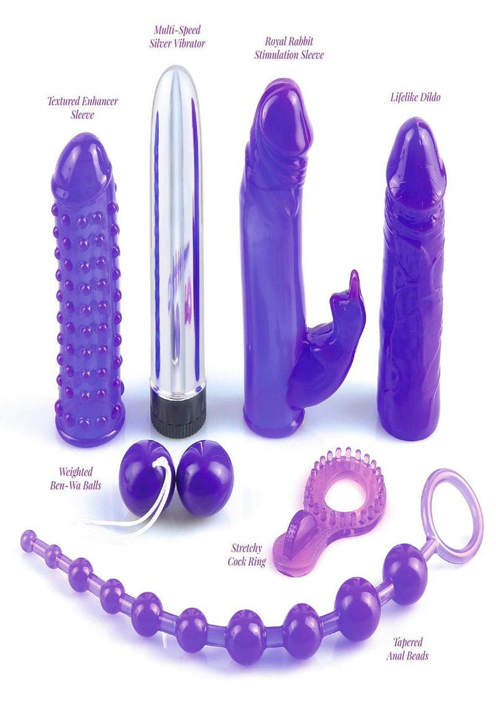 Royal Rabbit Vibrating - Purple - 7 Piece Kit