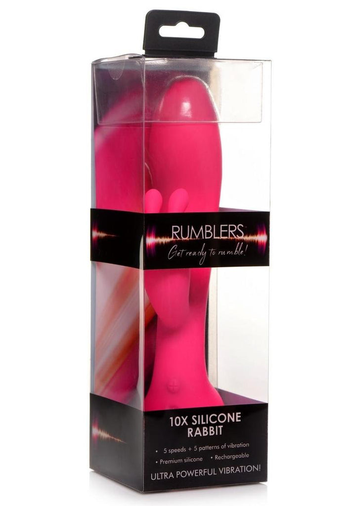 Rumblers 10x Silicone Rabbit Vibrator - Pink