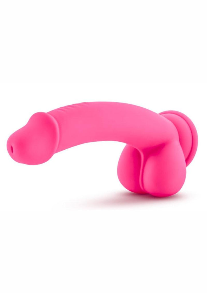 Ruse D Thang Silicone Dildo with Balls - Hot Pink/Pink - 7.75in