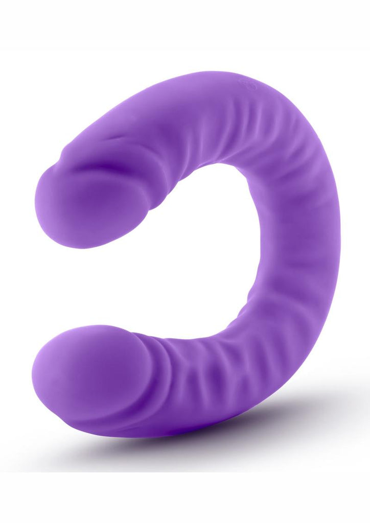Ruse Silicone Slim Double Dong Dildo - Purple - 18in