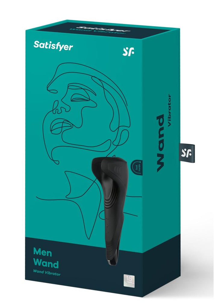 Satisfyer Men Wand Male Masturbator USB Rechargeable Multi Function Waterproof - Black