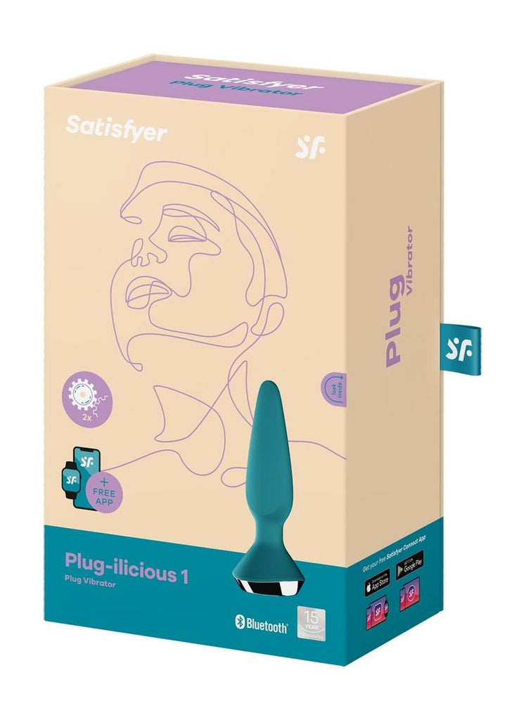 Satisfyer Plug-Ilicious 1 Silicone Vibrating Anal Plug - Petrol/Teal