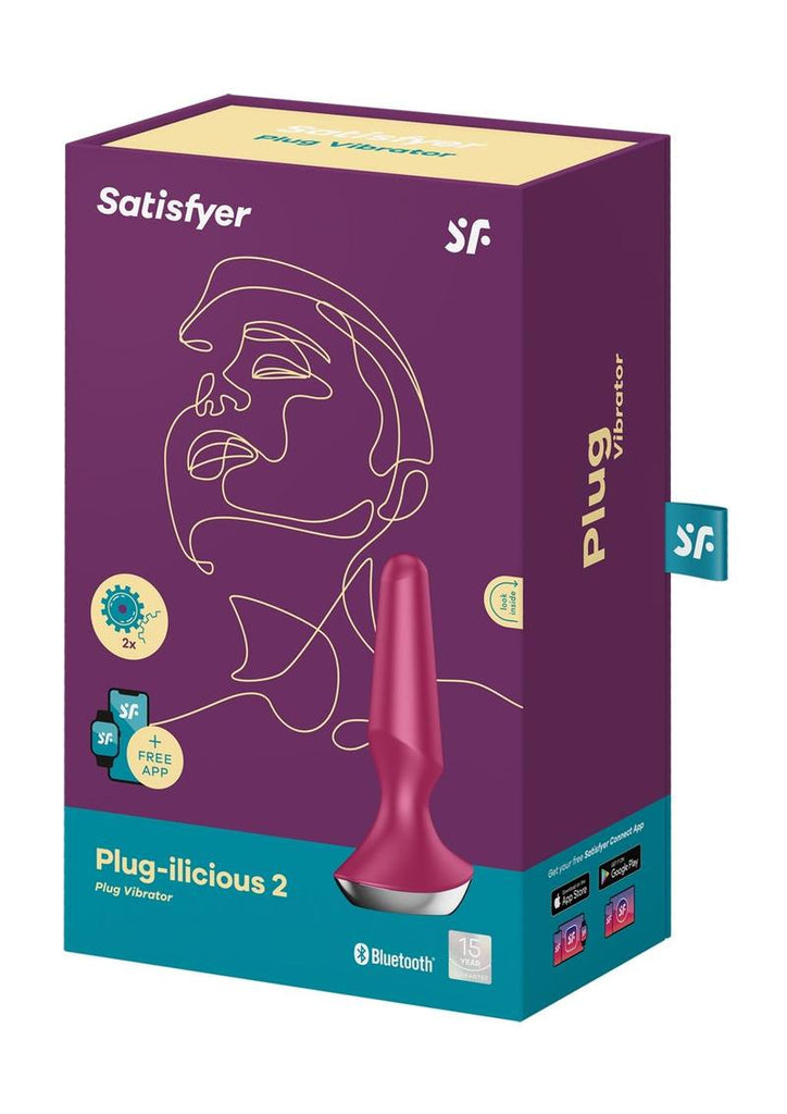 Satisfyer Plug-Ilicious 2 Silicone Vibrating Anal Plug - Berry/Purple