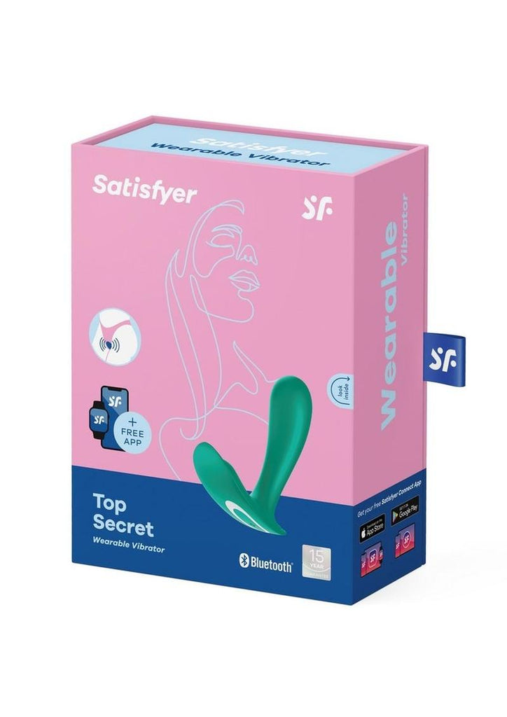 Satisfyer Top Secret Connect App Rechargeable Silicone Wearable Vibrator - Green