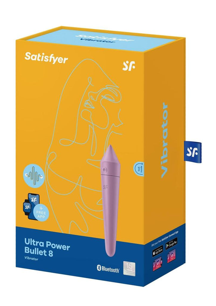 Satisfyer Ultra Power Bullet 8 Rechargeable Silicone Bullet Vibrator - Lavender/Purple