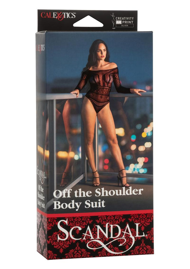 Scandal Off The Shoulder Body Suit - Black - One Size