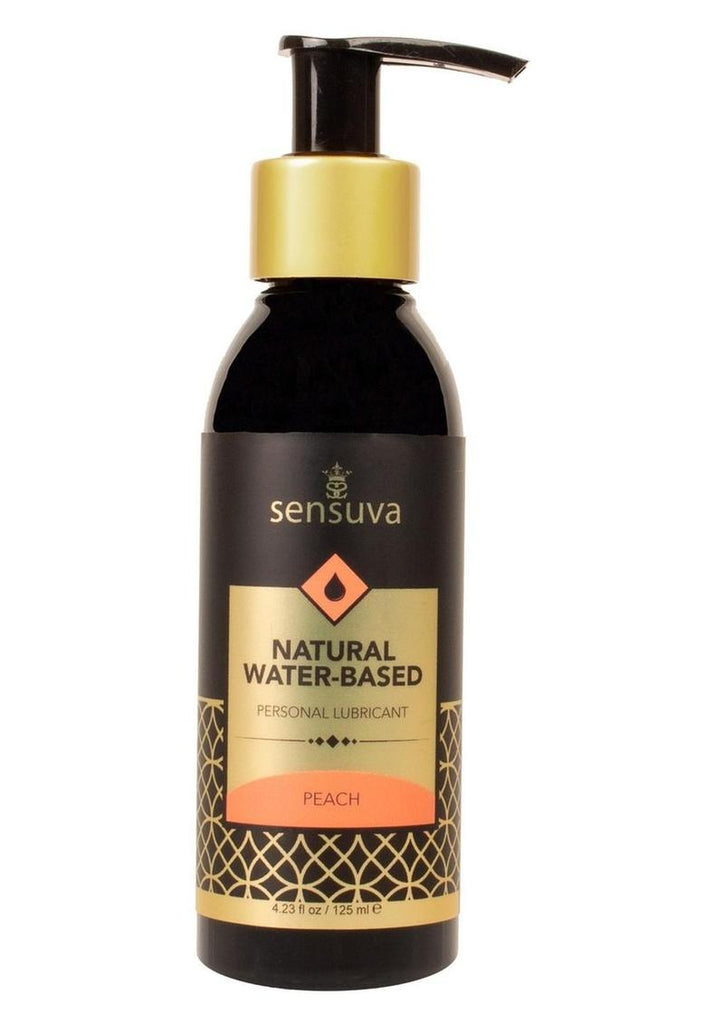 Sensuva Natural Water Based Peach Flavored Lubricant - 4oz