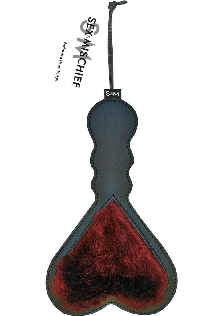 Sex and Mischief Enchanted Heart Paddle - Black/Multicolor/Red