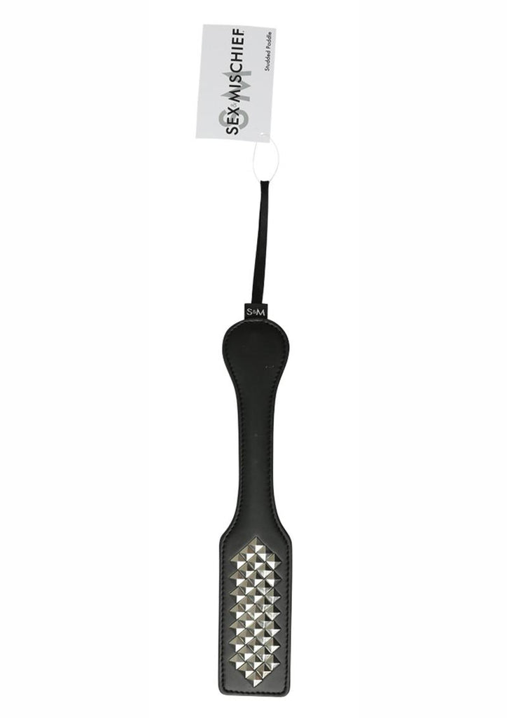 Sex and Mischief Studded Paddle - Black - 12.5in