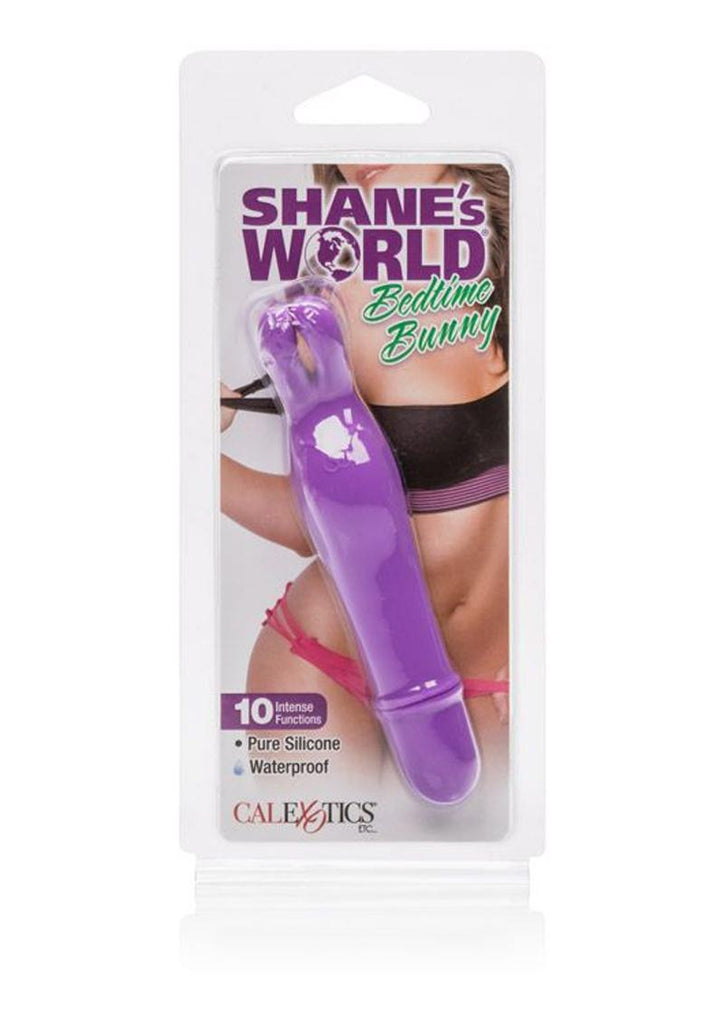 Shane's World Bedtime Bunny Silicone Vibrator Waterproof - Purple - 4.25in