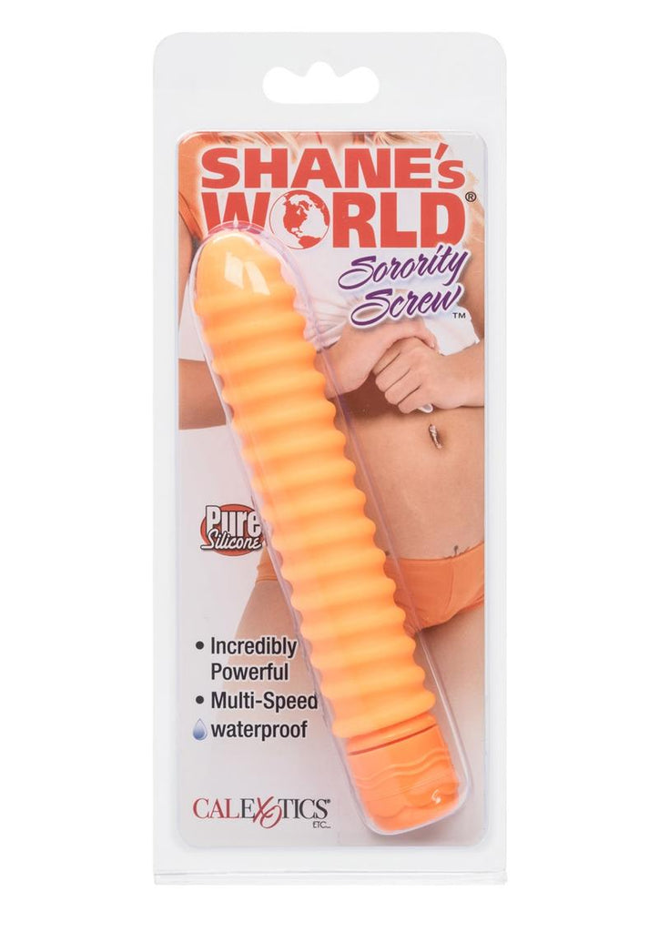 Shane's World Sorority Screw Silicone Vibrator - Orange