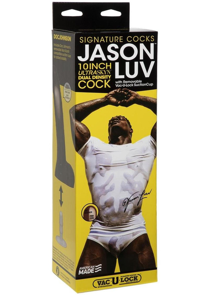 Signature Cocks Jason Luv Dildo - Chocolate - 10in