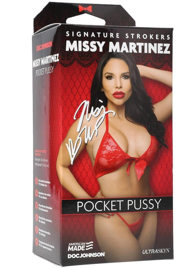 Signature Strokers Missy Martinez Ultraskyn Pocket Masturbator - Pussy - Brown/Caramel