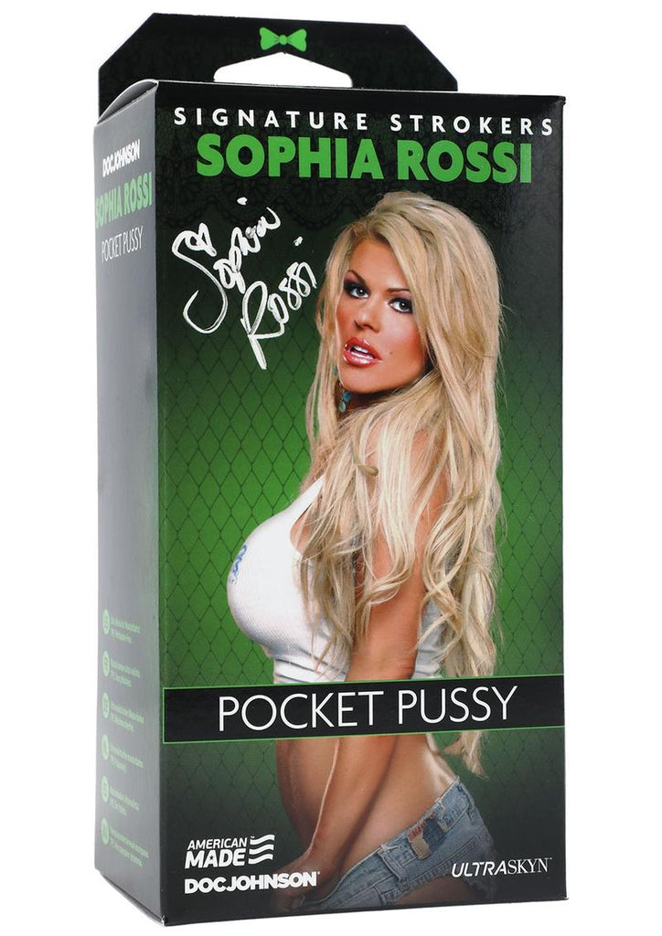 Signature Strokers Sophia Rossi Ultraskyn Pocket Masturbator - Pussy - Flesh/Vanilla