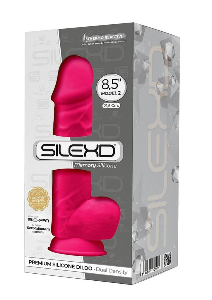 SilexD Model 2 Dd04 Silicone Realistic Dual Dense Dildo - Pink - 8.5in