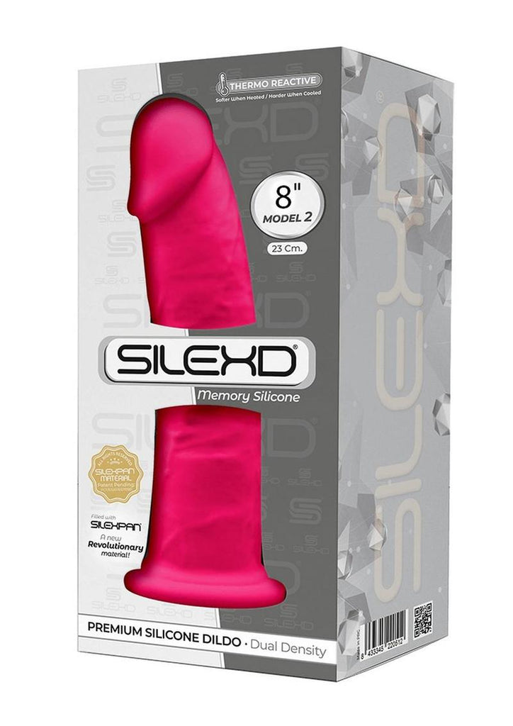 SilexD Model 2 Zm02 Silicone Realistic Dual Dense Dildo - Pink - 8in