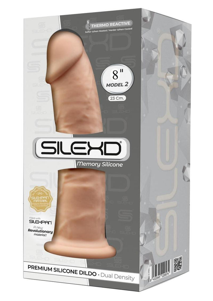 SilexD Model 2 Zm02 Silicone Realistic Dual Dense Dildo - Vanilla - 8in