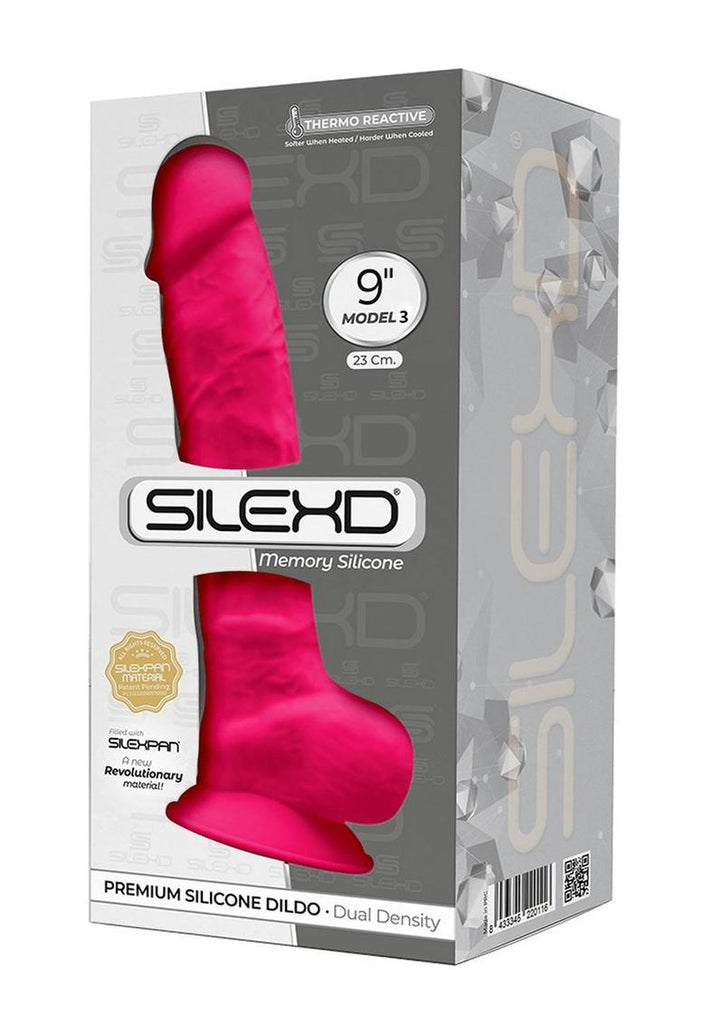 SilexD Model 3 Dd05 Silicone Realistic Dual Dense Dildo - Pink - 9in
