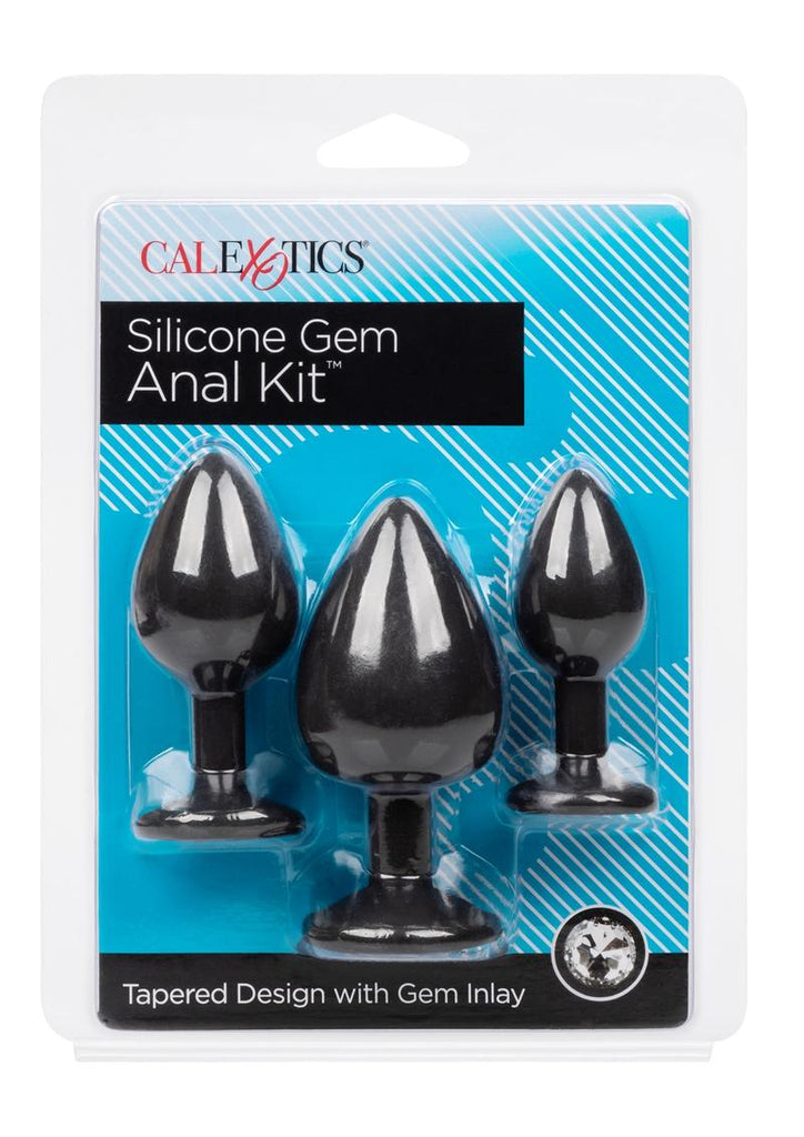 Silicone Gem Anal Kit Silicone Waterproof - Black