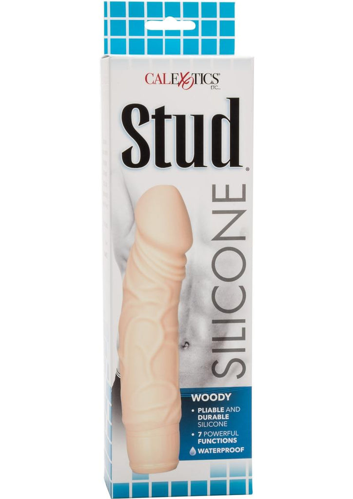 Silicone Stud Woody Vibrator - Ivory/Vanilla