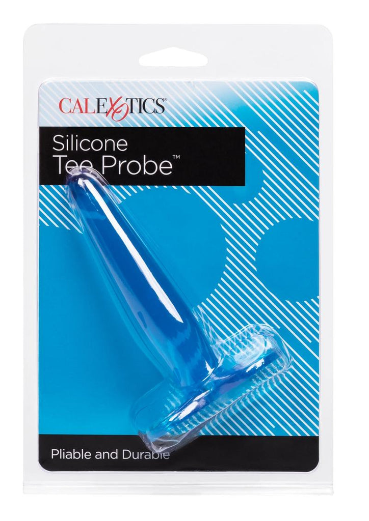 Silicone Tee Probe Butt Plug - Blue